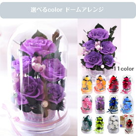 誕生日 長寿祝い 古希祝い 70歳 喜寿祝い 77歳 卒寿祝い 90歳 母の日 記念日 敬老の日 御祝 退職祝い purple 紫の薔薇 ドームケース入り