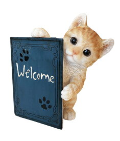 楽天市場 ウェルカム 猫 置物の通販