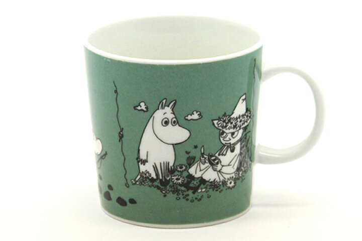 楽天市場】廃盤品 ARABIA アラビア Mumin ムーミン マグカップ 緑色 