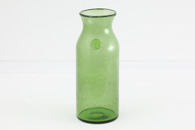 Erik Hoglund　エリックホグラン　鮮やかなグリーンカラーのフラワーベース　高さ25cm【北欧雑貨 ビンテージ雑貨 アンティーク品 エリックホグラン ガラス オブジェ 花瓶 一輪挿し】