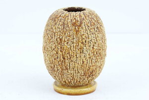 名品 Gunnar Nylund グンナーニールンド CHAMOTTE フラワーベース イエロー【北欧雑貨 ビンテージ雑貨 アンティーク デンマーク製 一輪挿し 花瓶 置物】