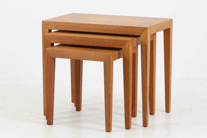 楽天市場】デンマーク製 Haslev(ハスレヴ) ネストテーブル オーク材  