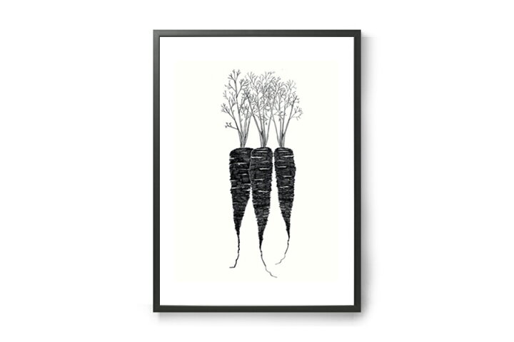 楽天市場 Ana Froisアナ フロイス ポスター アートプリント Carrots A3 イラスト インテリア 北欧雑貨 おしゃれ 壁掛け 絵画 パネル モダン モノクロ モノトーン Chloros クロロス