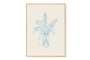 y݌ɌzyēׂȂzTHE POSTER CLUB × Chloe Purpero Johnson@|X^[/A[gvg@50×70cm@Flower StudyyA[g CXg CeA kG EH[A[g z ǎ  