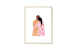 The Poster Club A[g|X^[ 30×40cm Couple |X^[Nu kG f}[N A[gvg  CeA  IV lC  mN re[W Be[W 