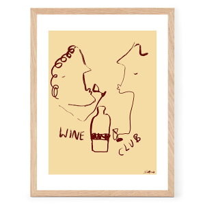 The Poster Club A[g|X^[ 30×40cm Wine Club |X^[Nu kG f}[N A[gvg CeA  IV lC  mN re[W Be[W _ 