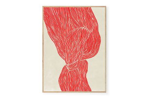 The Poster Club A[g|X^[ 50×70cm The Line ? Red |X^[Nu kG f}[N A[gvg  CeA  IV lC  mN re[W Be