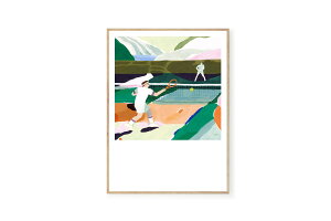 【在庫限り】【再入荷なし】The Poster Club アートポスター 30×40cm Tennis ポスタークラブ 北欧雑貨 デンマーク製 アートプリント 送料無料 インテリア おしゃれ オシャレ 人気 おすすめ モノクロ