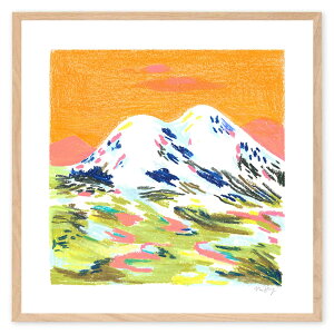 The Poster Club A[g|X^[ 50×50cm Orange Mountain |X^[Nu kG f}[N A[gvg CeA  IV lC  mN re[W Be[W _