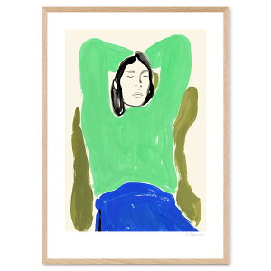 The Poster Club A[g|X^[ 50×70cm Sitting in Green and Blue |X^[Nu kG f}[N A[gvg CeA  IV lC  mN re[W