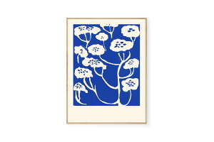 The Poster Club A[g|X^[ 30×40cm Blue Flower |X^[Nu kG f}[N A[gvg  CeA  IV lC  mN re[W Be[