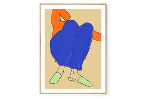 The Poster Club A[g|X^[ 50×70cm Lying Down in Blue and Red |X^[Nu kG f}[N A[gvg  CeA  IV lC  mN re[W