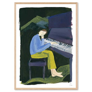 The Poster Club アートポスター 50×70cm Hania at the Piano ポスタークラブ 北欧雑貨 デンマーク製 アートプリント インテリア おしゃれ オシャレ 人気 おすすめ モノクロ ビンテージ ヴィンテージ モ