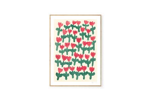 The Poster Club A[g|X^[ A4 Dancing Red Flowers |X^[Nu kG f}[N A[gvg  CeA  IV lC  mN re[W Be[