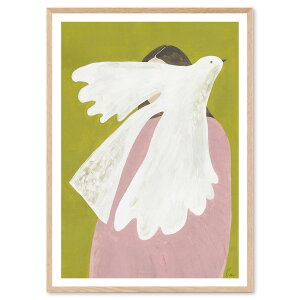 The Poster Club A[g|X^[ 50×70cm Bird and Woman |X^[Nu kG f}[N A[gvg CeA  IV lC  mN re[W Be[W _