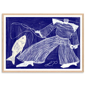 The Poster Club A[g|X^[ 50×70cm Sam Fishing |X^[Nu kG f}[N A[gvg CeA  IV lC  mN re[W Be[W _ 