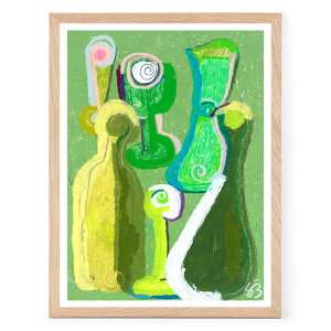 The Poster Club A[g|X^[ 30×40cm Green Tableware |X^[Nu kG f}[N A[gvg CeA  IV lC  mN re[W Be[W _