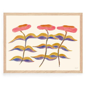 The Poster Club A[g|X^[ 30×40cm Three Flowers |X^[Nu kG f}[N A[gvg CeA  IV lC  mN re[W Be[W _
