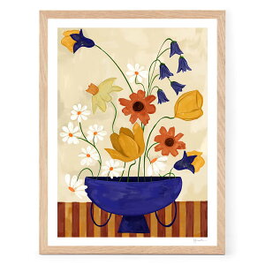 The Poster Club �A�[�g�|�X�^�[ 30×40cm Colourful Bunch in Blue Vase �|�X�^�[�N���u �k���G�� �f���}�[�N�� �A�[�g�v�����g �C���e���A ������� �I�V���� �l�C �������� ���m�N�� �r���e�[�W