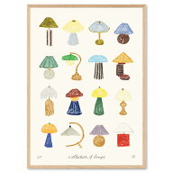 The Poster Club アートポスター 50×70cm A Collection of Lamps ポスタークラブ 北欧雑貨 デンマーク製…
