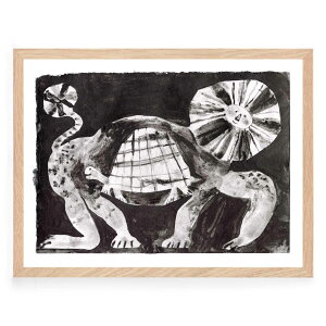 The Poster Club �A�[�g�|�X�^�[ 30×40cm Turtle and Lion �|�X�^�[�N���u �k���G�� �f���}�[�N�� �A�[�g�v�����g �C���e���A ������� �I�V���� �l�C �������� ���m�N�� �r���e�[�W ���B���e�[�W ���_