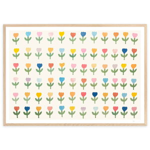 The Poster Club �A�[�g�|�X�^�[ 70×100cm 72 Flowers �|�X�^�[�N���u �k���G�� �f���}�[�N�� �A�[�g�v�����g �C���e���A ������� �I�V���� �l�C �������� ���m�N�� �r���e�[�W ���B���e�[�W ���_�� 