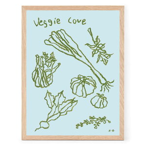 The Poster Club �A�[�g�|�X�^�[ 30×40cm Veggie Love �|�X�^�[�N���u �k���G�� �f���}�[�N�� �A�[�g�v�����g �C���e���A ������� �I�V���� �l�C �������� ���m�N�� �r���e�[�W ���B���e�[�W ���_�� 