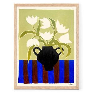 The Poster Club �A�[�g�|�X�^�[ 30×40cm Flowers and Stripes �|�X�^�[�N���u �k���G�� �f���}�[�N�� �A�[�g�v�����g �C���e���A ������� �I�V���� �l�C �������� ���m�N�� �r���e�[�W ���B���e�[�W ��
