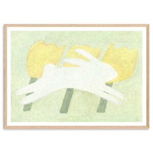 The Poster Club �A�[�g�|�X�^�[ 50×70cm Rabbit and Flora �|�X�^�[�N���u �k���G�� �f���}�[�N�� �A�[�g�v�����g �C���e���A ������� �I�V���� �l�C �������� ���m�N�� �r���e�[�W ���B���e�[�W ���_