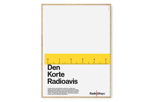 Poster & Frame A[g|X^[ 50×70cm Den Korte Radioavis k CeA  lC A[gvg i TCY  Ǌ|  Q rO CO f}[N _ G 