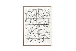 Poster & Frame アートポスター 30×40cm Crossed Lines 1 北欧 インテリア おしゃれ 人気 アートプリント 高品質 サイズ 送料無料 壁掛け 玄関 寝室 リビング 海外 デンマーク モダン 絵画 木 抽象アート