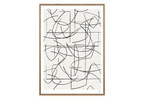 Poster & Frame A[g|X^[ 50×70cm Crossed Lines 1 k CeA  lC A[gvg i TCY  Ǌ|  Q rO CO f}[N _ G  ۃA[g