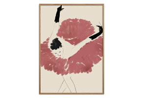 Poster & Frame A[g|X^[ 50×70cm Red Ballet k CeA  lC A[gvg i TCY  Ǌ|  Q rO CO f}[N _ G  ۃA[g 