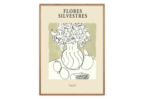 y݌ɌzyēׂȂzPoster & Frame × By Garmi@|X^[/A[gvg@50×70cm@Flores Silvestres en floreroyA[g CXg CeA kG EH[A[g z ǎ 