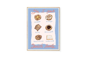 Poster & Frame A[g|X^[ 30×40cm Fluent Danish k CeA  lC A[gvg i TCY  Ǌ|  Q rO CO f}[N _ G  ۃA[g 