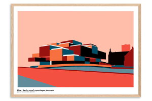 Poster & Frame アートポスター 50×70cm blox by oma 北欧 インテリア おしゃれ 人気 アートプリント 高品質 サイズ 送料無料 壁掛け 玄関 寝室 リビング 海外 デンマーク モダン 絵画 木 抽象アート 幾