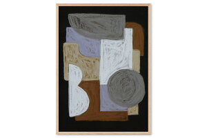 Poster & Frame A[g|X^[ 50×70cm Chalks and Shapes 5 k CeA  lC A[gvg i TCY  Ǌ|  Q rO CO f}[N _ G 