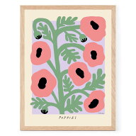 PSTR studio アートポスター 30×40cm Pastel Poppies 北欧雑貨 アートプリント ポスター インテリア お…