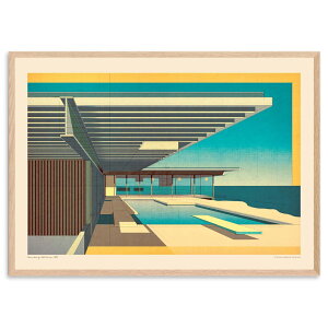 PSTR studio �A�[�g�|�X�^�[ 50×70cm Pierre Koenig Stahl House �k���G�� �A�[�g�v�����g �|�X�^�[ �C���e���A ������� �I�V���� �I�����_ �l�C �������� �E�H�[���A�[�g �z�� �z�� �ǎ� ���m�N��