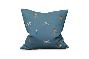 Fine Little Day �t�@�C�����g���f�C �N�b�V�����J�o�[ SWIMMERS �u���[ 45×45cm �h�J ���l�� �� �\�t�@ ���J�o�[ �X�C�~���O �X�C�}�[ �����` �k���C���e���A �k���G�� ���r���O�G�� �k���f�U�C�� �i