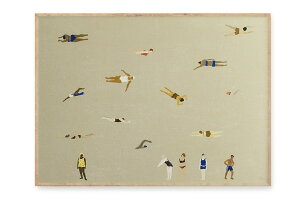Fine Little Day ファインリトルデイ アートポスター 50×70cm SWIMMERS SAND イラスト 抽象アート 壁掛け 壁紙 額縁 玄関 寝室 リビング 海外 絵画 北欧インテリア 北欧雑貨 リビング雑貨 北欧デザイン