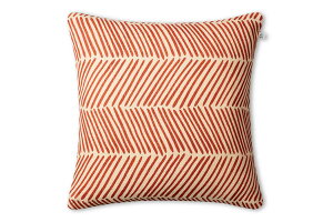 Chhatwal & Jonsson チャットワル&ヨンソン クッションカバー RAMA Beige/Apricot Orange 50×50cm リネン 【北欧 雑貨 インテリア リビング クッション ソファ おしゃれ 刺繍 天然素材 麻 綿 リネン