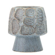 Bloomingville ブルーミングヴィル 幾何模様の彫刻装飾を施したフラワーポット Clarke Flowerpot 高さ18c…