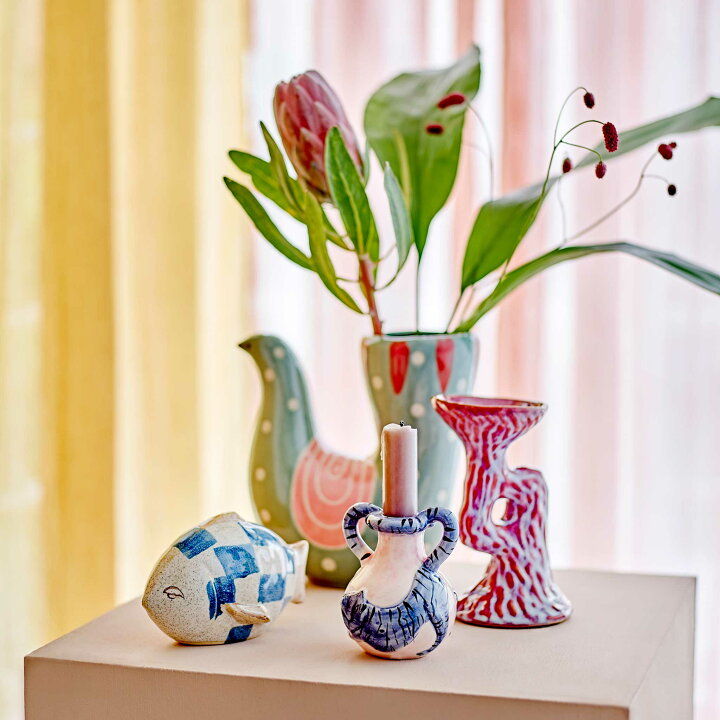 Bloomingville　ブルーミングヴィル　小さなデコレーションベース/フラワーベース　Maien Vase　7点セット　【北欧雑貨 インテリア おしゃれ モノトーン モノクロ シンプル モダン ナチュラル 置物 オブジェ デコレーション 花瓶 フラワーベース プランター おすすめ 人気 観 楽天市場】Bloomingville ブルーミングヴィル 魚モチーフのデコレーションオブジェ Eviaya Deco 大小2個セット ブルー 青色  ハンドペイント フィッシュ 魚型 北欧雑貨 デザイン 日本 正規品 インテリア おしゃれ デンマーク ナチュラル : CHLOROS （クロロス）