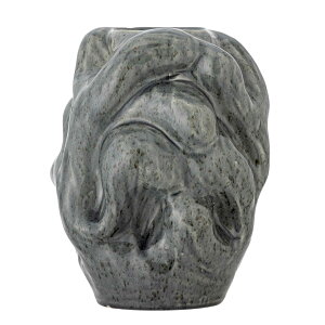 Bloomingville ブルーミングヴィル 溶岩石風なグレートーンのフラワーベース Vuelle Vase 高さ30cm 陶器 有機的 抽象彫刻 重量感 アートピース モダン 北欧雑貨 デザイン 日本 正規品 インテリア お