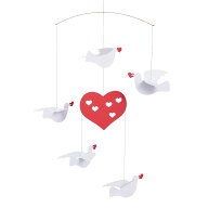 北欧 フレンステッドモビール Peace & Love 平和と愛 鳥 FLENSTED mobiles おしゃれ インテリア 雑貨 赤…