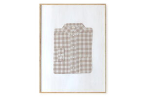【在庫限り】【再入荷なし】COCO LAPINE DESIGN ポスター/アートプリント 50×70cm Gingham Beige【アート イラスト インテリア 北欧雑貨 ウォールアート 額縁 壁紙 おしゃれ 壁掛け 絵画 パネル モ