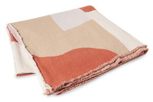 【在庫限り】【再入荷なし】Broste Copenhagen コットン製ベッドスプレッド/ブランケット KARLA パンプキンオレンジ 260×240cm【北欧雑貨 デンマーク シンプル モダン モノトーン おしゃれ イ