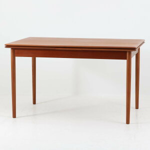 エクステンションダイニングテーブル チーク 幅128〜231cm デンマーク製 北欧ビンテージ家具 伸長式テーブル 食卓 北欧家具 伸縮 天然木 木製 収納家具