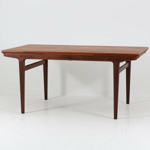 Johannes Andersen エクステンションダイニングテーブル チーク 幅160〜261cm Uldum Mobelfabrik ヨハネス・アンダーセン デンマーク製 北欧ビンテージ家具 伸長式テーブル 食卓 北欧家具 伸縮 木製 天然